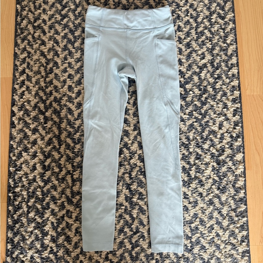 Athleta Kids Chit Chat stash your treasure Sky Blue Leggings XS